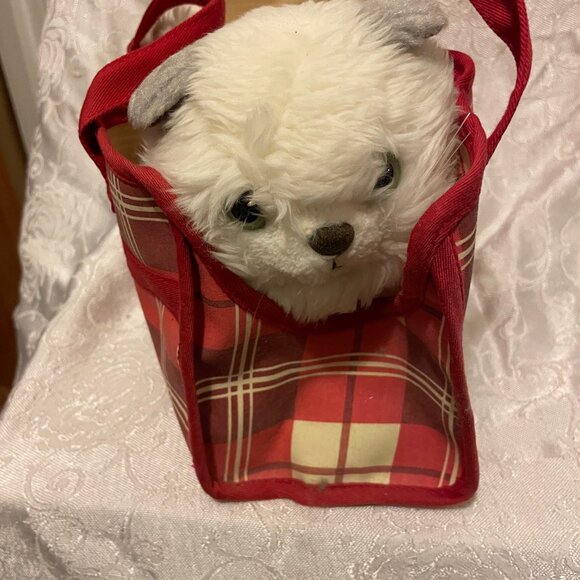 2004 Kitty Pet 'N Play  Interactive Kitty with Pink Plaid Carrying Bag..  EUC - Picture 1 of 16